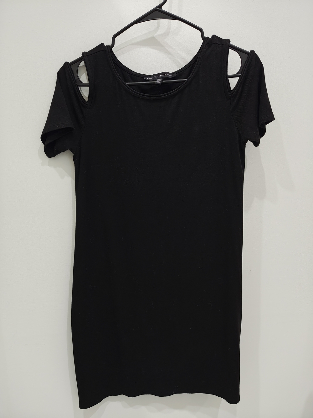 White House Black Market Black Cold-Shoulder Mini Dress